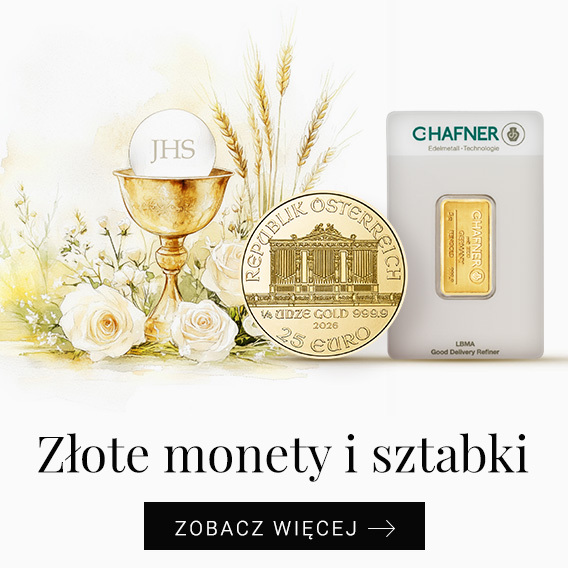 Złote monety i sztabki 